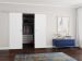 Drzwi naścienne przesuwne Malibu Duo 140 - kolor biały, otwarty - sklep kier.furniture